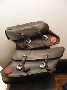 Harley Davidson Leather Saddle Bags Vintage