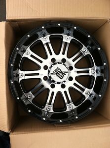 20" Black Machine Wheels Tires 6x135 Ford F150 275 55 20 Falken Wild Peak XD Hos