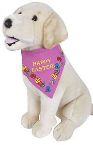 Dog Pet Bandana "Happy Easter " Pink Doggy Puppy Handkercheif
