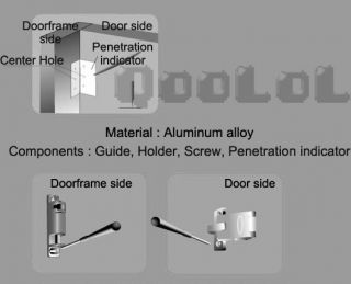 Qoolol Door Lock Security Hardware Gate Hinges Locksets Door Latch with Lock