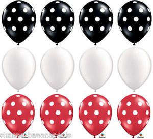 15ct Polka Dot Minnie Mouse Theme Party Latex Balloons