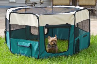 45" Large 8 Panel Pet Dog Puppy Enclosure Exercise Soft Play Pen Tent Portable