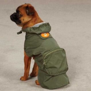 Dog Rain Coat Jacket Pet Waterproof Raincoat Monkey Business Green Raspberry