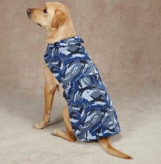 Camo Camouflage Dog Barn Coat Jacket Fleece Lining Water Resistant Rain Raincoat