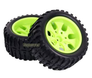 4pcs RC Rubber Sponge Tires Tyre Wheel Rim HSP 1 10 Monster Bigfoot Truck 88013