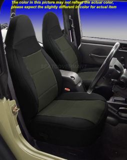 Jeep Wrangler TJ 2000 01 Neoprene Full Set Car Seat Cover Charcoal G00127