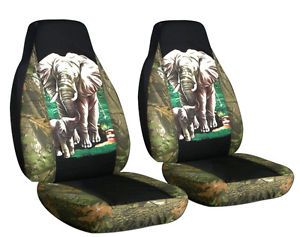 Nice Set of Elephant Front Car Seat Covers Camo Tree Back Seat Cover Available