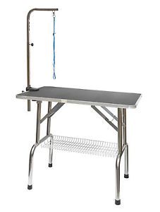 Gopetclub 48" Heavy Duty Stainless Steel Pet Dog Grooming Table with Arm GT 203