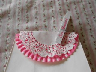 Shabby Bubblegum Pink White Polka Dot Favor Bags Doily Cupcake Liner So Sweet