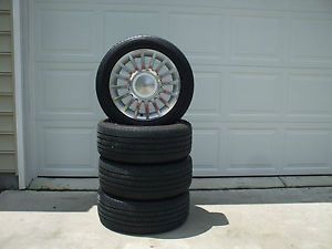Set of 4 17" Ford Thunderbird Factory 16 Spoke Wheels and Michelin Tires