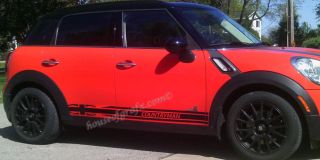 Union Jack Flag 001A Rocker Panel Graphics Decals Fits Mini Countryman Cooper