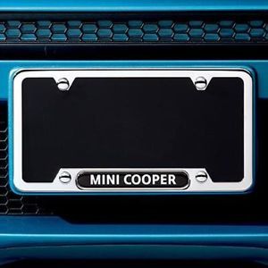 Mini Cooper License Plate Frame Polished Chrome New