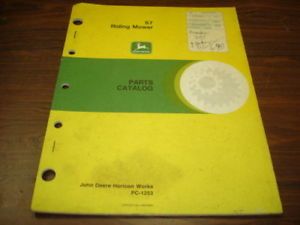 John Deere 57 Riding Mower Parts Catalog Manual