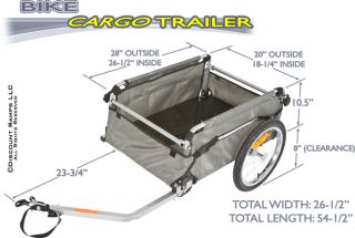 New Bike Cargo Trailer Steel Bicycle Tow Behind Utility Cart Cover 70 Capacity