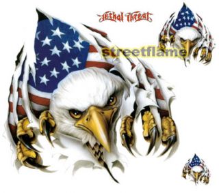American USA Rip N Tear Eagle Decal Sticker Car Truck