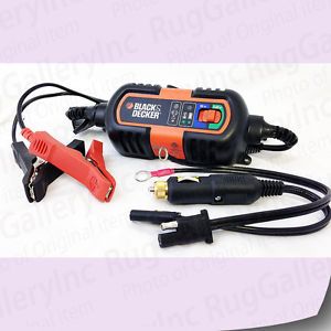 Black Decker BM3B 6V 12V Battery Charger Maintainer w Battery Clips