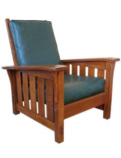 Good Antique Stickley Era Drop Arm Morris Chair W56
