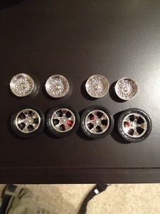 1 20 Scale Lindberg Model Rims and Tires 2 Sets Truck