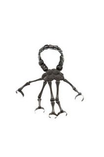 Black Skeleton Hand Ring Stretch Bracelet