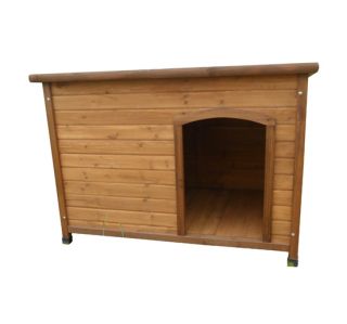 46" Large Chicken Coop Wood Dog House Flat Roof New