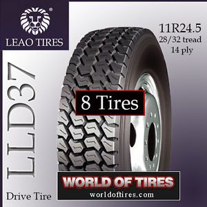 8 Tires Leao LLD37 11R24 5 Semi Truck Tire 11R24 5 11R245 Truck Tires 11245
