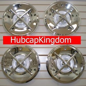 15" 4 Bar Custom Flipper Rat Hot Rod Hubcaps Wheelcover Set