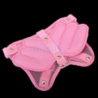 Pink Angel Wings Pet Puppy Dog Leashes Adjustable Dog Walking Harness Size S