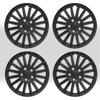 14" 15" Black Hubcaps Rim Wheel Covers Hub Cap Set New