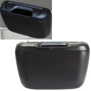 V1NF Multifunctional Car Trash Garbage Box Tissue Box Litter Container Black