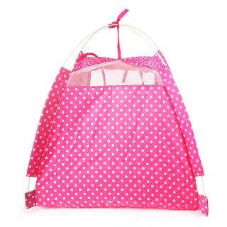 Small Pet Kitten Cat Puppy Dog Mini Nylon Camp Tent Bed Play House Red Blue