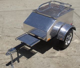 Pull Behind Motorcycle Trailer Luggage Cargo Tow w Harley Goldwing Spyder More