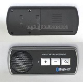 Bluetooth Multipoint Speakerphone Wireless Handsfree Car Kit Sun Visor Clip