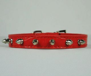6 Colors Studded PU Leather Spiked Nice Puppy Dog Collar Hot Selling