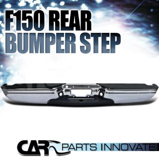 97 03 F150 F250 Light Duty Styleside Chrome Rear Bumper Step w O Sensor Hole