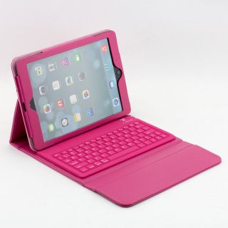 Wireless Silicone Bluetooth Keyboard PU Leather Stand Case for iPad Air iPad 5
