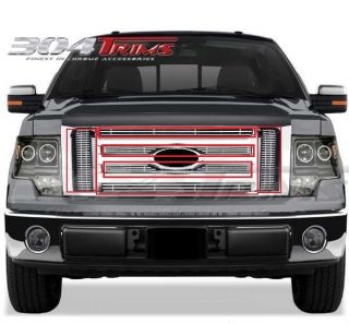 Fits Ford F150 2009 2010 2011 2012 Stainless Steel Chrome Billet Grille Top Only