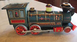 Vintage Tin Western Special Locomotive Train Engine Battery Operated in Box