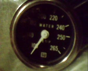 Vintage Stewart Warner Water Temperature Gauge 265 Chrome Bezel Sending Unit Rat
