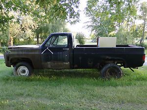 1975 Chevy 3 4 Ton 4 Wheel Drive Truck Chassis for Parts No Engine Transmission