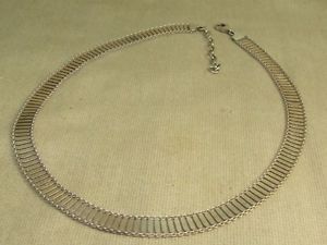 Vintage Sterling Silver Book Chain Link Necklace IBB Italy Clover Mark 13 GR 19"