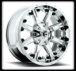 20" Fuel Nutz PVD Chrome Rims 33x12 50x20 Toyo Open Country M T Tires Wheels