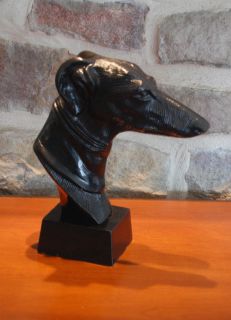 Greyhound Bookends Perfect Detail Heavy Black Metal 8" Tall New Pair Fast SHIP