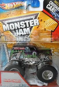 Hot Wheels 2013 Monster Jam Truck Grave Digger x Rays with Crushable Car