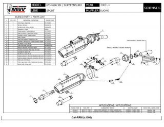 Exhaust MIVV KTM 690 SM Superenduro Suono Steel Black 07 KT003L9