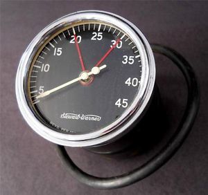 Vtg Stewart Warner 4500 Tach Gauge Curved Glass 50s Hot Rod 6 Volt 29 32 Ford