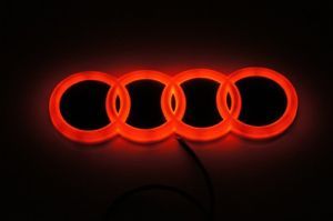High Quality Red Color LED Light Logo Emblem for Audi A3 Q5