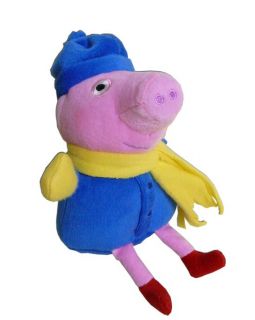 George 8” Plush Scarf Winter Peppa Pig Little Brother Soft Doll Cartoon TV