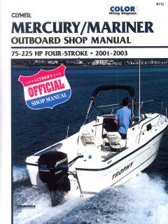 Mercury Mariner 75 225HP Outboard Motor Engine Manual