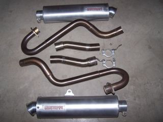 Yamaha Raptor 700 Monster Dual Exhaust Pipes Engine