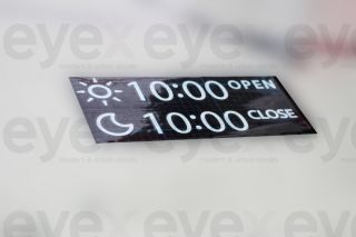 BS 001 Simple Custom Store Business Hours Sticker Vinyl Decal Sign Opening H